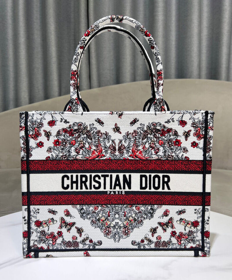 Christian Dior Medium Dior Book Tote M1286 Red